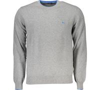 Commander un pull gris pour homme avec col rond et détails contrastés, taille : L Couleur : Grigio