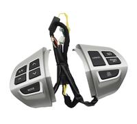 Commandes Au Volant Compatible Avec Mitsubishi Pour Outlander XL CW 2006-2012 Pour Laner CX CY 2007-2014 Commutateur Régulateur De Vitesse Bouton De Volant Intérieur De Voiture(Silvery)