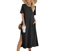 Commandes en Cours Robe Ete Femme Tenue Sexy Demoiselle d'honneur Vert Sauge Mariage Tailleur pour Lin Grande Taille Hippie Jupe Sexy Femme Érotique Robe Ete Longue Soirée Bohème (A01,XL)