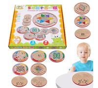 Commandes et échecs du Jeu de société, Checkers Jeux de société d'échecs | 10 en 1 Jeu de Planche en Bois Multifonctionnel | interactifs Jouent pour Les garçons féminins