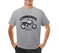 Commando 850 Made in England T-Shirt Vintage Clothes Boys Animal Print Mens Grey XL