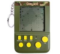 Commando Porte-clés Jeu d'arcade portable rétro Mini jeu de commando portable Écran LCD Gameplay et sons originaux Jeu d'arcade rétro classique Jeu porte-clés de poche
