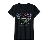 comme abonnement, Hit The Bell Comment Share Livesstreaming T-Shirt Graphique avec Valeur