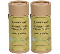 Comme Avant Déodorant solide au beurre de cacao - Cédrat & Bambou Stick(S) 2x60 g