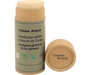 Comme Avant Déodorant Solide Au Beurre De Cacao Eucalyptus Globulus & Pin Sylvestre 60g