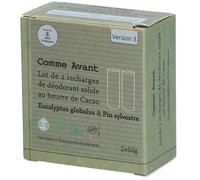COMME AVANT Recharges Déodorant Solide Eucalyptus & Pin Sylvestre 2x60 g
