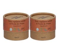 Comme Avant Soin capillaire solide à l'huile de Prune - Pêche & Vanille Conditioneur 2x50 g