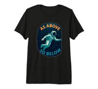 comme ci-Dessus ci-Dessous - Univers Astronaute de plongée T-Shirt Haut de Gamme