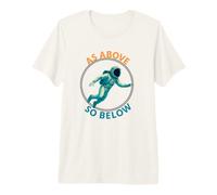 comme ci-Dessus ci-Dessous - Univers Astronaute de plongée T-Shirt Haut de Gamme
