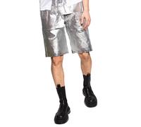Comme De Garçons Homme Plus Usé Argent Foil Shorts Pantalon L
