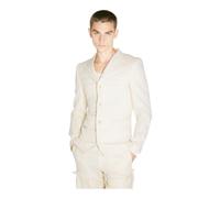 Comme des Garçons - Blazer en mélange de laine avec fermeture éclair - Homme - Vestes - Beige - Taille: L