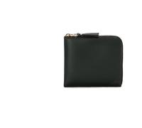Comme des Garçons, Femme, Accessoires, Noir, Taille: ONE Size Portefeuille Vert Foncé avec Fermeture Éclair Dorée