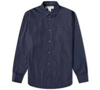 Comme des Garçons, Homme, Chemises, Bleu, Taille: M Chemise Bleue Marine à Manches Longues avec Poche Poitrine
