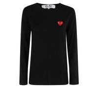 Comme des Garçons Play, Femme, Tops, Noir, Taille: M Pull Ras du Cou