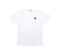 Comme des Garçons Play - Heart Logo T-Shirt - Homme - Tops - Blanc - Taille: XL