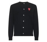 Comme des Garçons Play, Homme, Pulls, Noir, Taille: L Pull noir en laine avec cœurs rouges