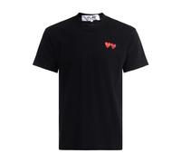 Comme des Garçons Play, Homme, Tops, Noir, Taille: M Double Heart T-Shirt