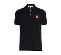Comme des Garçons Play, Homme, Tops, Noir, Taille: XL Polo avec cœurs superposés