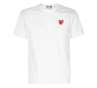 Comme des Garçons Play - Red Heart T-shirt - Homme - Tops - Blanc - Taille: XL