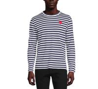 COMME DES GARÇONS PLAY T-SHIRT À Manches Longues Cœur Rouge Fabriqué Au JAPON XL