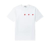 Comme des Garçons Play - T-shirt blanc avec cœurs - unisex - Tops - Blanc - Taille: XL