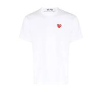Comme des Garçons Play - T-shirt Logo Cœur - Homme - Tops - Blanc - Taille: L