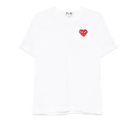 Comme des Garçons Play - T-Shirt Rhinestone Emblem Rhinestone Heart - Homme - Tops - Blanc - Taille: L