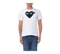 Comme des Garçons Play - Tee-shirt graphique Coeur Yeux - Homme - Tops - Blanc - Taille: L