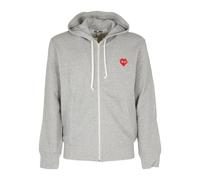 Comme des Garçons Play - Zip Hooded Red Heart - Homme - Sweatshirts et sweats à capuche - Gris - Taille: S