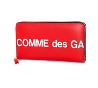 Comme des Garçons - Portefeuille zippé imprimé logo - Homme - Accessoires - Rouge - Taille: ONE Size