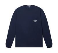 Comme des Garçons - T-shirt Manches Longues en Jersey de Coton - Homme - Tops - Bleu - Taille: M