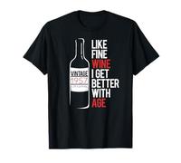 comme Le Bon vin, Je m'améliore avec l'âge. Meme d'anniversaire 1957 T-Shirt
