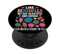 comme Les Coquillages, Nous Sommes de Belles Collections de Coquillages en été PopSockets PopGrip Adhésif