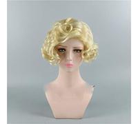 Comme Marilyn Monroe femme Afro rétro Blonde courte synthétique Cosplay perruque haute température Fiber cheveux bouclés perruques