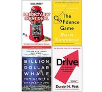 Comme on pouvait s'y attendre, irrationnel, le jeu de la confiance, la baleine d'un milliard de dollars, Drive Daniel H Pink, ensemble de collection de 4 livres