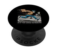 comme Si Tu Pouvais Me Distancer Cadeau avec Film Drôle PopSockets PopGrip Adhésif