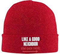comme Un Bon Voisin, Restez Là-Bas Bonnet en Tricot Extensible Bonnet Hiver Doux Casquette De Crâne À Revers pour Ski Course À Pied Temps Froid
