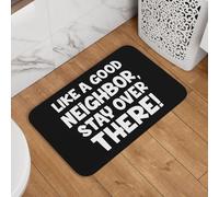 comme Un Bon Voisin, Restez Là-Bas Tapis De Bain Durable Tapis De Douche Lavable en Machine Paillasson D'Entree pour Porte Couloir Chambre 40X60Cm