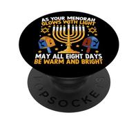 comme Votre Menorah Brille de lumière Tous Les Huit Jours PopSockets PopGrip Adhésif