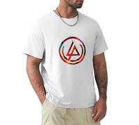 Commemate Chester Bennington T Shirt Linkin Park Printed T-Shirt Men Hipster Street Tees Cool Tops White L