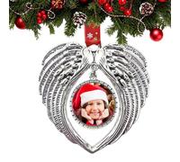 commémoratif des ailes d'ange | Un morceau de mon cœur est au paradis, d'arbre de Noël, cadre avec ailes d'ange, commémoratif pour la perte de la bien-aimée