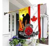 Commémoration Canadienne En L'Honneur Du Sacrifice - N'Oublions Pas Drapeau De Jardin Drôle Jardin Signe Coupe-Vent Et Étancheune Drapeaux De Vacances Décoration Pour Balcon Porche Maison M