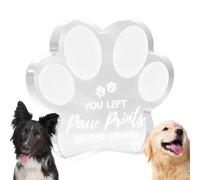 Commémoration de chien | Décoration d'affichage acrylique en forme d'empreinte de pattes,Cadeau souvenir pour animaux de compagnie - Pour la maison, le bureau, la maison, les amis, les animaux