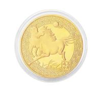 Commemorative Coin, Year of the Horse Souvenir Collectible with Embossed Animal Design, Chinese Auspicious Coin for Good Fortune and Blessings for Friends Women Men Kids Christmas Holiday Party Gift