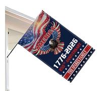 Commemorative Flag - 60 Inch 1776 2026 | Patriotic Yard Banner - Fade-resistant 5x3 ft flag for Independence Day 4th of July Memorial Day veterans history outdoor yard patio decoration celebration