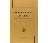 Commencements Du Roman