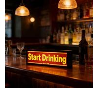 Commencer à boire RVB LED Néon Lightbox avec télécommande & APP commande panneau d'avertissement dimmable pour cinéma Cafés Maison Entreprise Bureau USB Alimenté