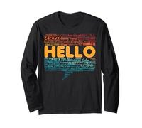 Commencez avec Hello Different World Language Learning Teacher Manche Longue