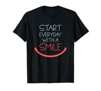 Commencez Tous Les Jours avec Une Phrase Souriante aidant à l'attitude Positive T-Shirt Graphique avec Valeur