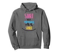Commencez Votre matinée avec Un Sourire Positif, Bonne journée Sweat à Capuche